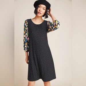 ♣️ MAEVE by ANTHROPOLOGIE Sawyer Balloon-Sleeved Tunic Dress XS. Great Condition